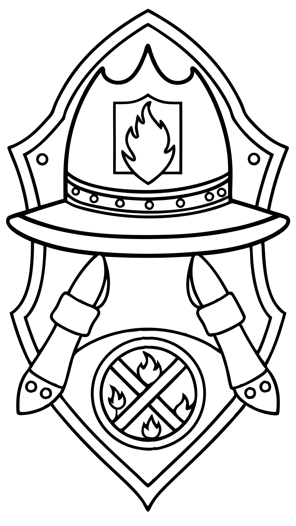 firefighter hat coloring page